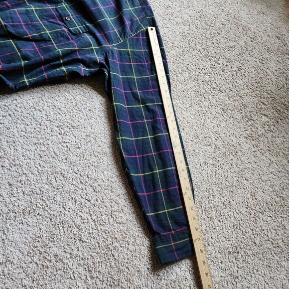 Ralph Lauren Shirt Mens 3XLT Tall Blue Yellow Red Tartan Plaid Long Sleeve - Picture 9 of 10